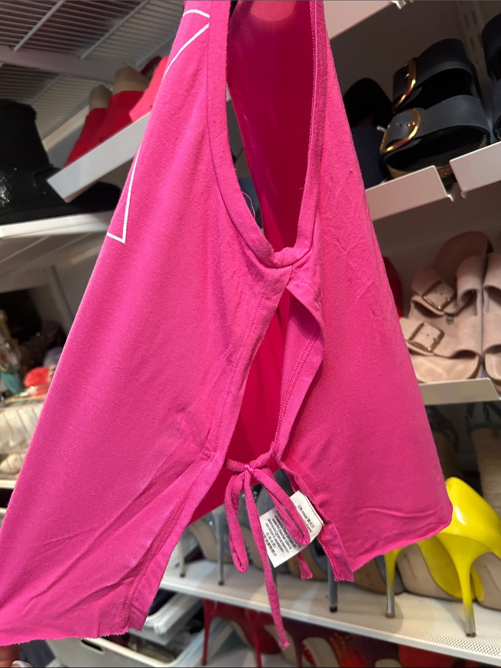 PINK Victoria's Secret Bright Pink Logo Tank Top - Picture 4 of 4